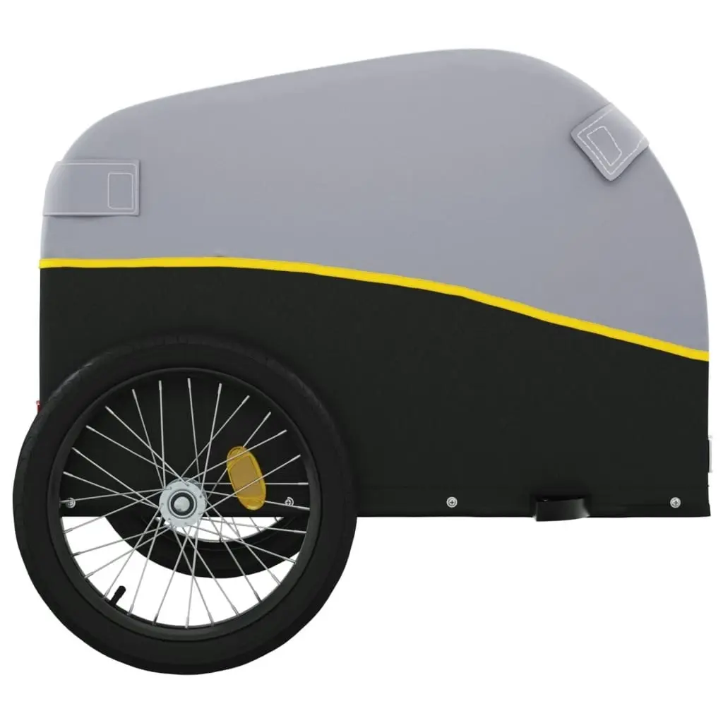 Bike Trailer Black and Yellow 45 kg Iron 94134