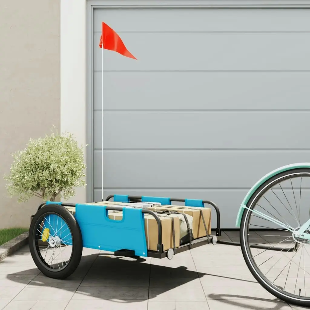 Bike Trailer Blue Oxford Fabric and Iron 94177