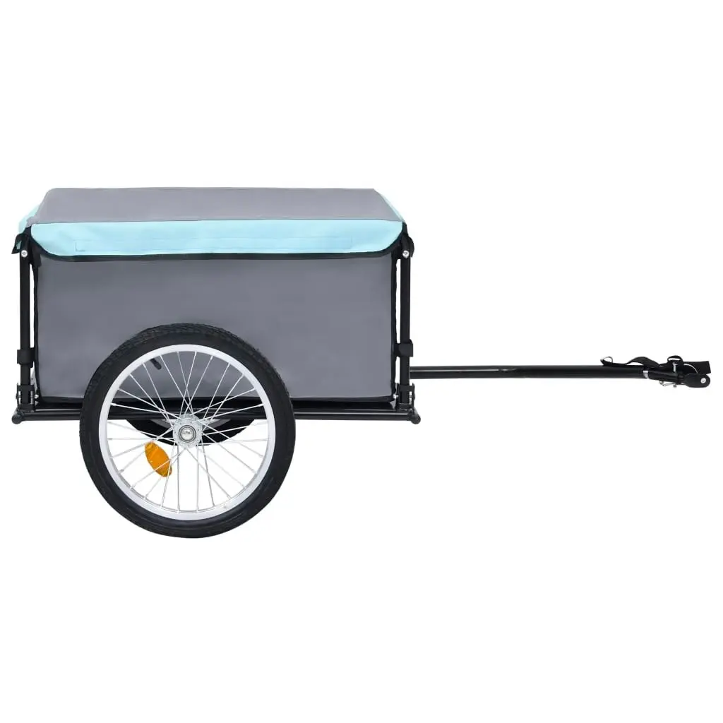 Bike Trailer Black and Blue 65 kg 92589