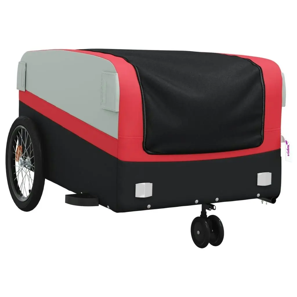 Bike Trailer Black and Red 45 kg Iron 94069