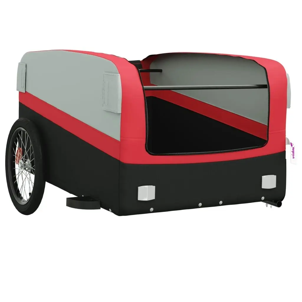 Bike Trailer Black and Red 45 kg Iron 94069