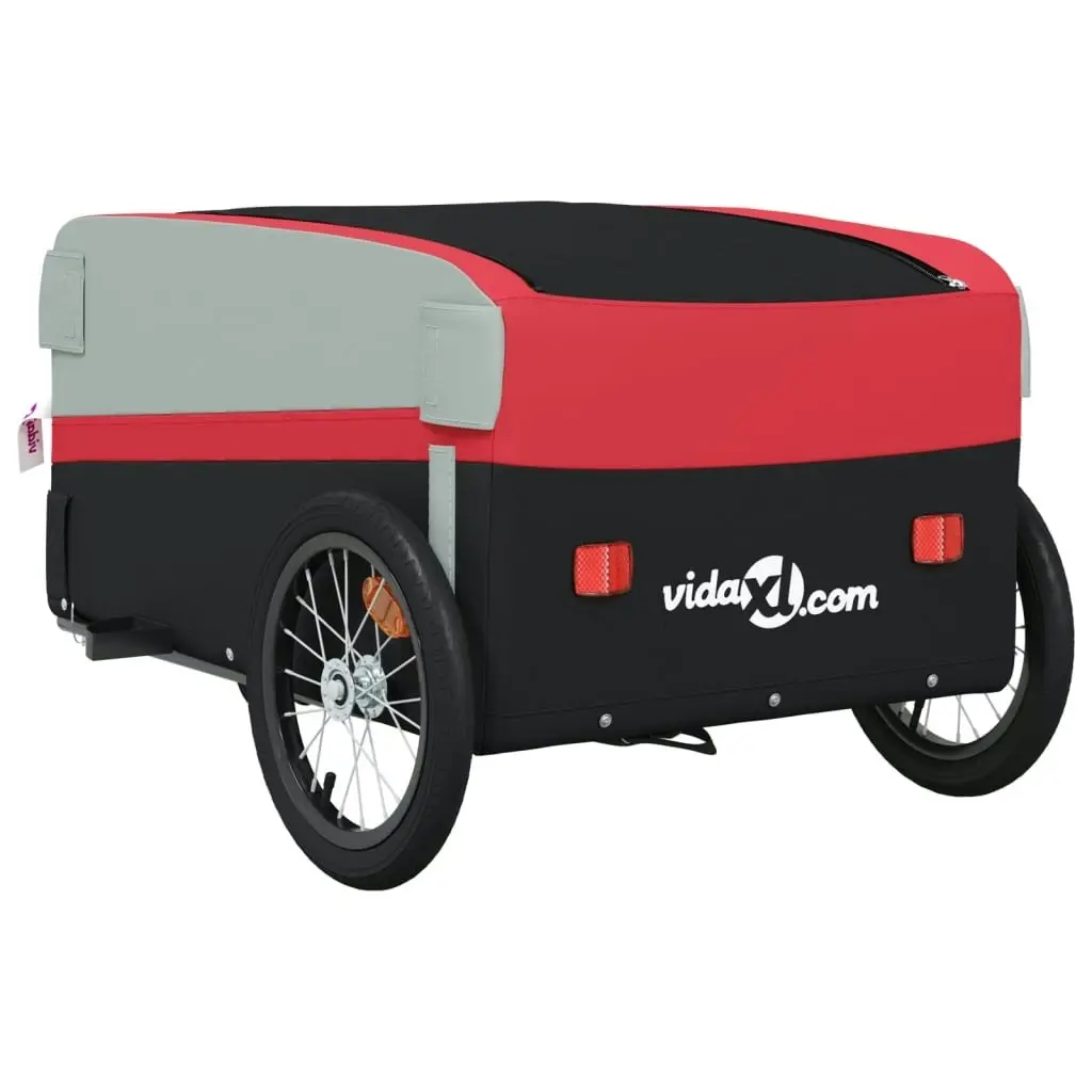 Bike Trailer Black and Red 45 kg Iron 94069