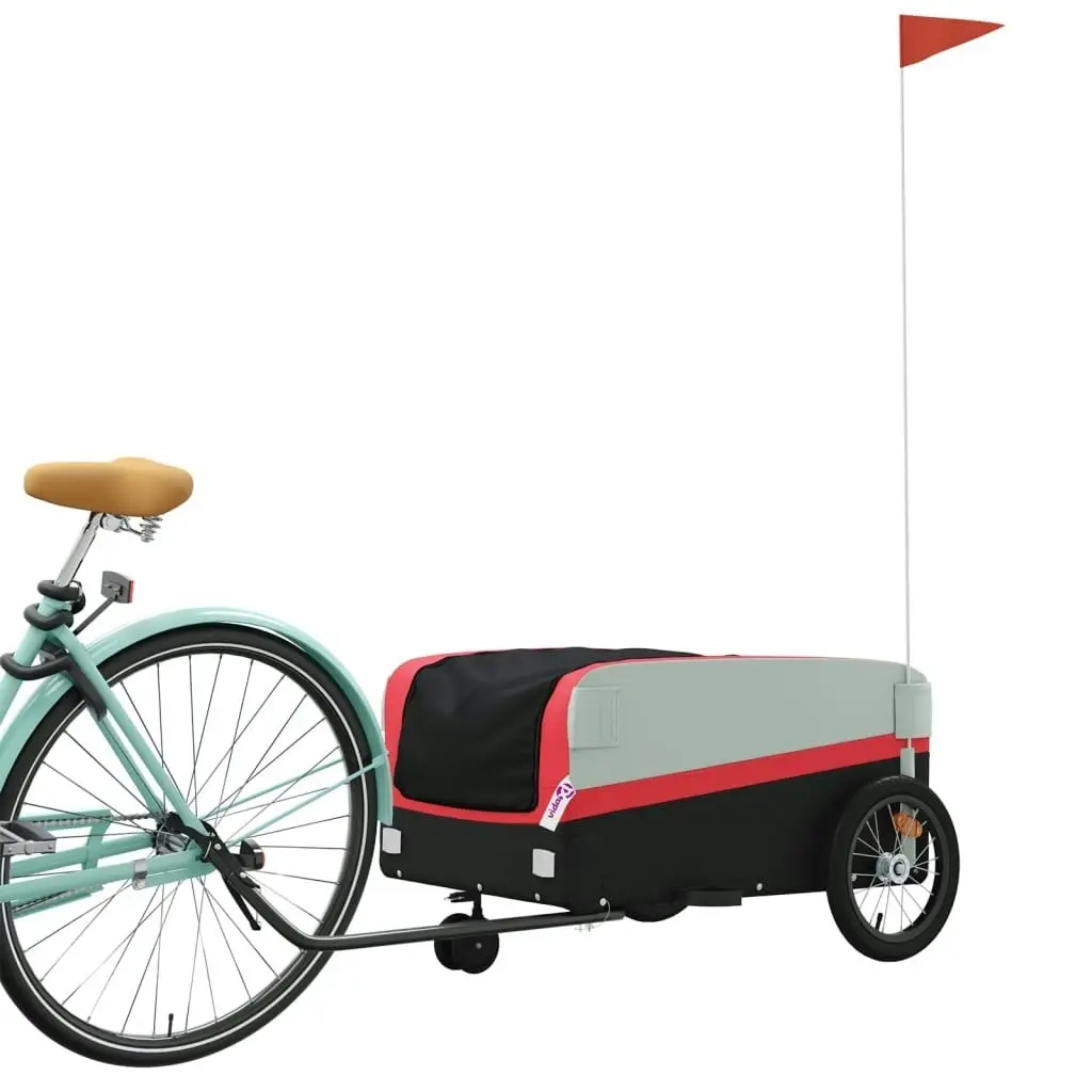 Bike Trailer Black and Red 45 kg Iron 94069