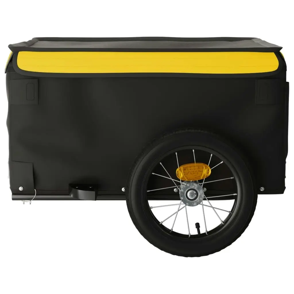 Bike Trailer Black and Yellow 30 kg Iron 94078