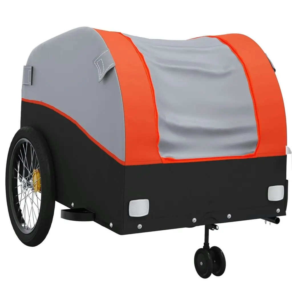 Bike Trailer Black and Orange 45 kg Iron 94145