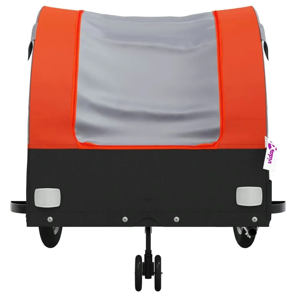 Bike Trailer Black and Orange 45 kg Iron 94145