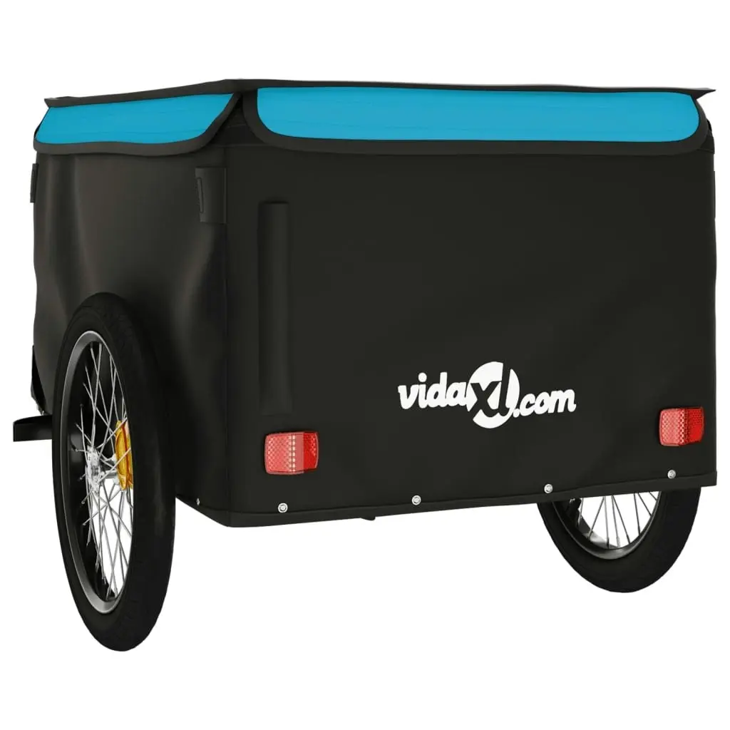 Bike Trailer Black and Blue 45 kg Iron 94093