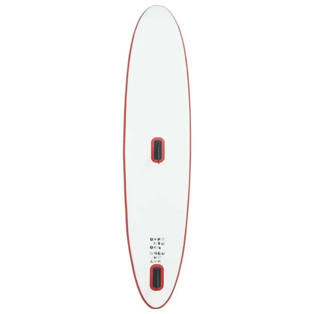 Inflatable Stand Up Paddleboard with Sail Set Red and White 92209