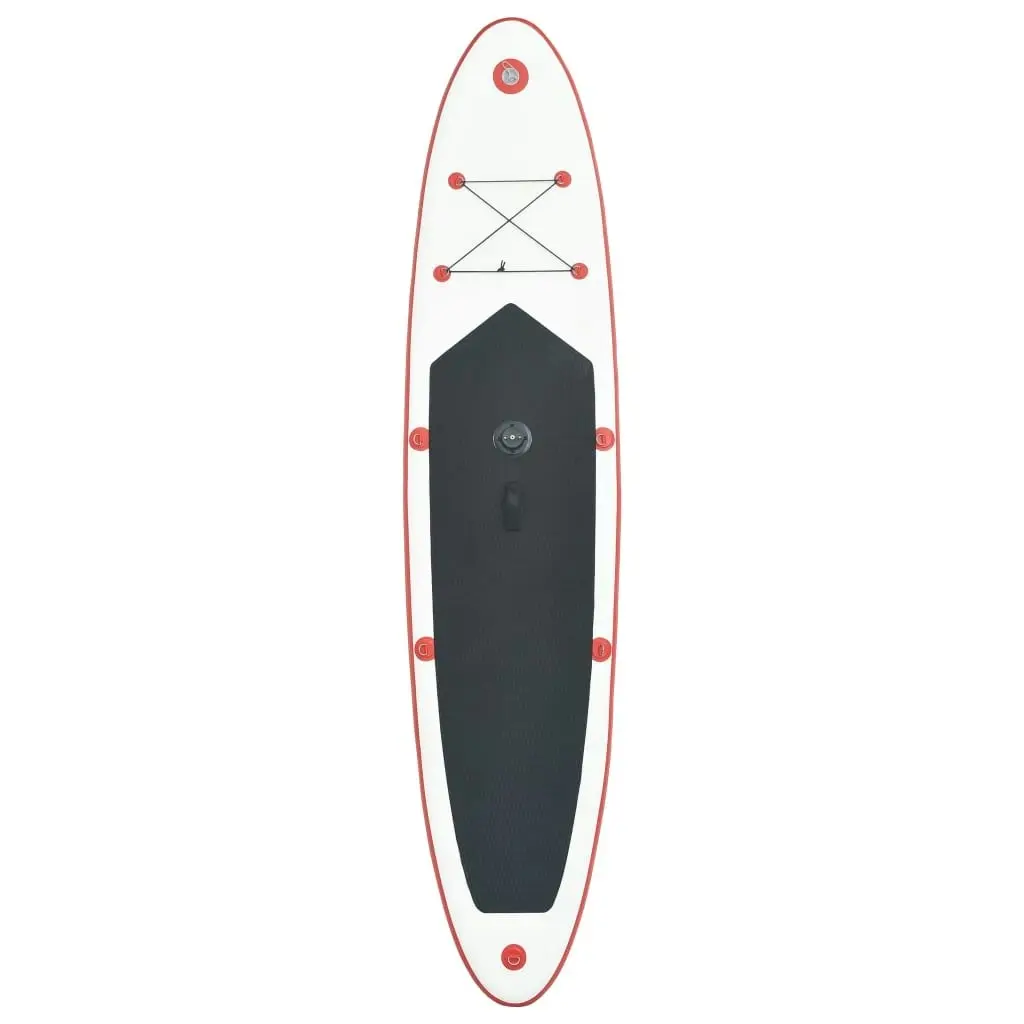 Inflatable Stand Up Paddleboard with Sail Set Red and White 92209