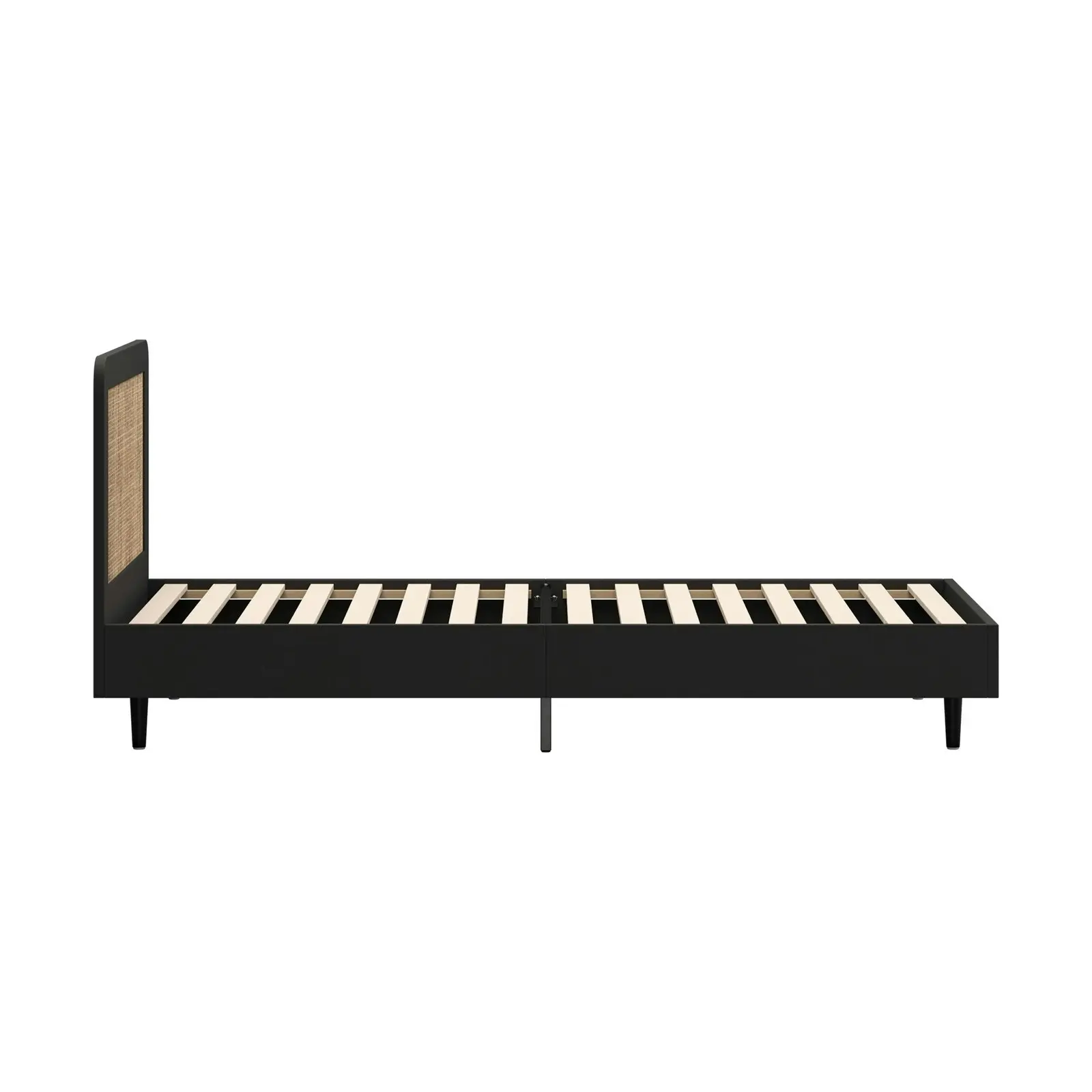 Oikiture Bed Frame Wooden Bed Frame Black-Single