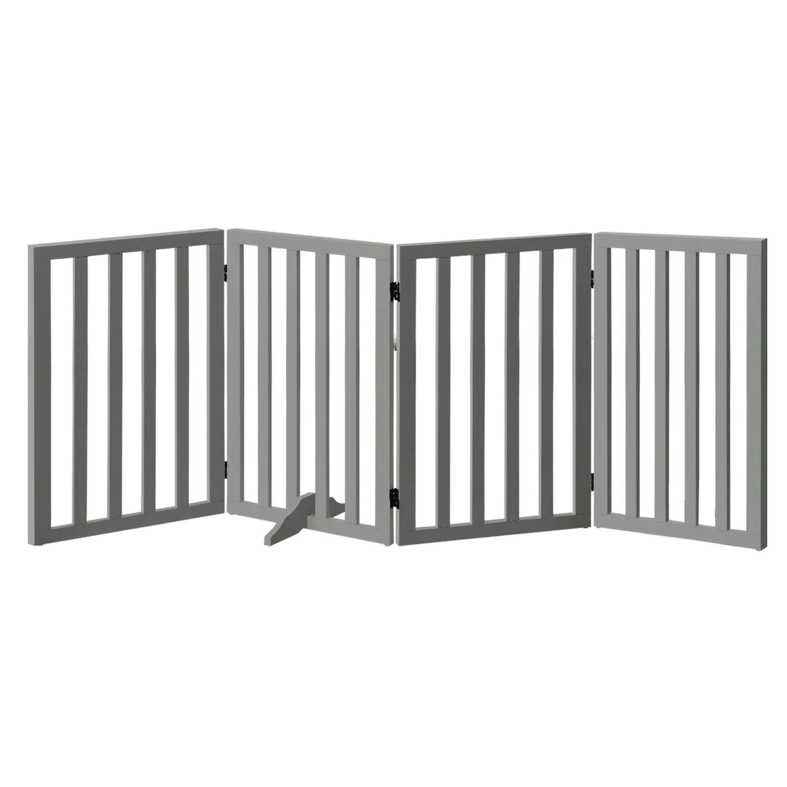 Alopet Wooden Pet Gate Dog Fence 189x80cm 4 Panels Safety Stair Barrier Security Door