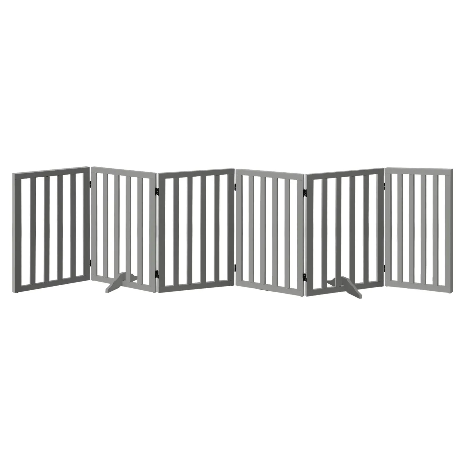 Alopet Wooden Pet Gate Dog Fence 284x80cm 6 Panels Safety Stair Barrier Security Door