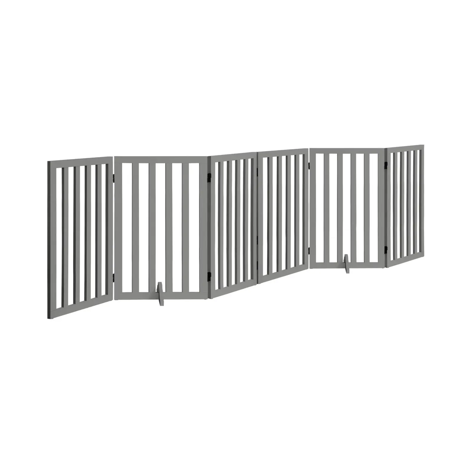 Alopet Wooden Pet Gate Dog Fence 284x80cm 6 Panels Safety Stair Barrier Security Door