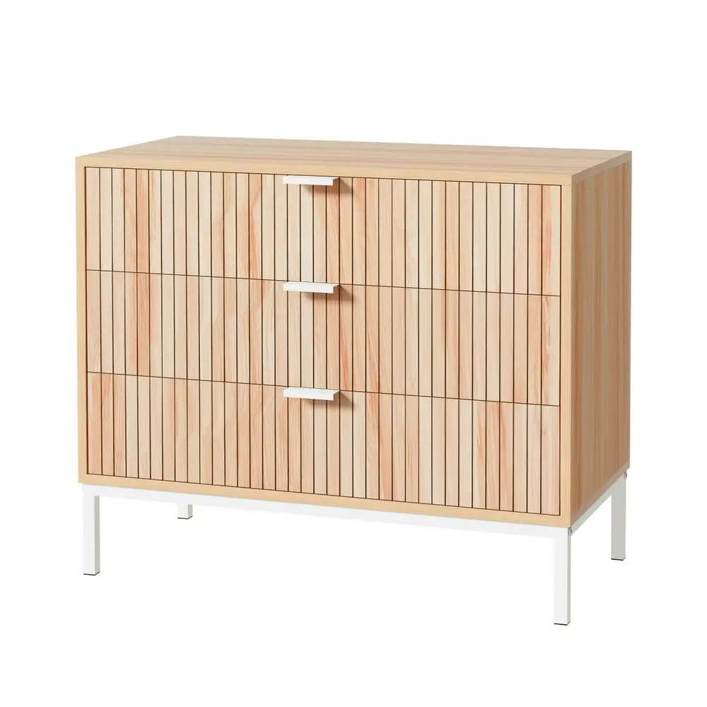 Artiss 3 Chest of Drawers - LURA Pine