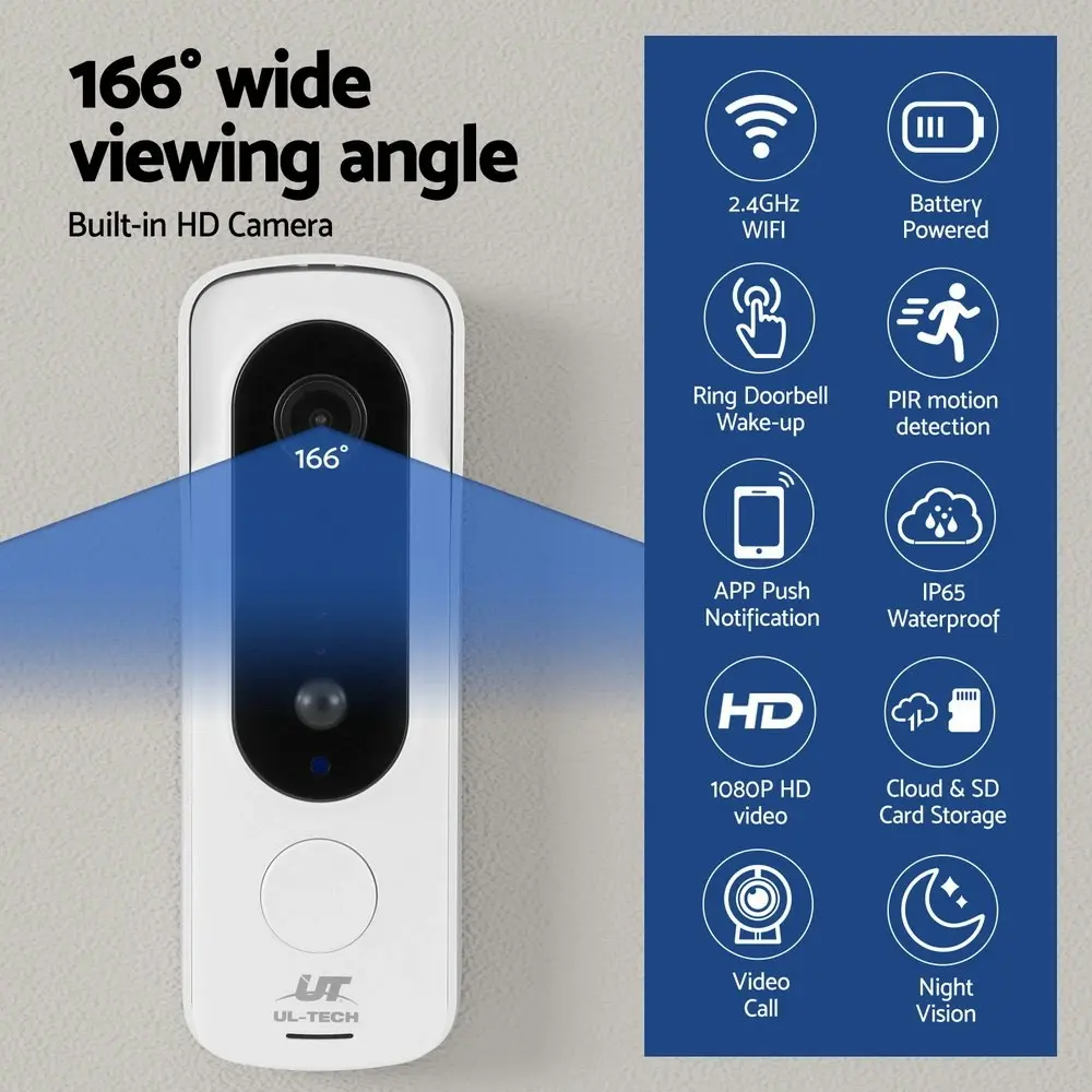 UL-tech Wireless Doorbell Security Camera