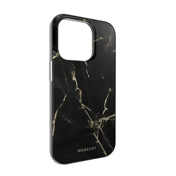 MagEasy Marble Case For Iphone 14 Pro - Pearl Black