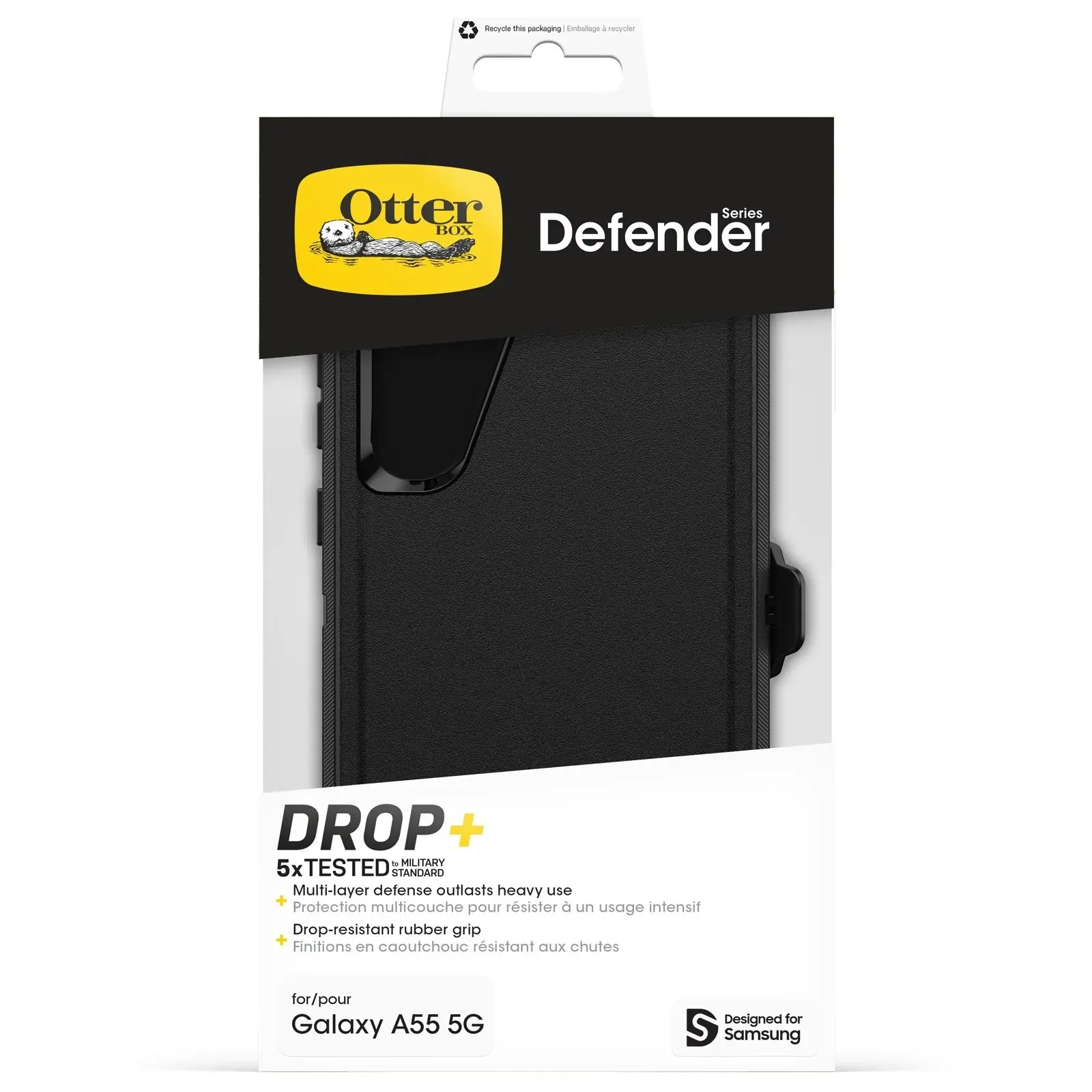 Otterbox Defender Samsung Galaxy A55 5g 6.6" Case - Black