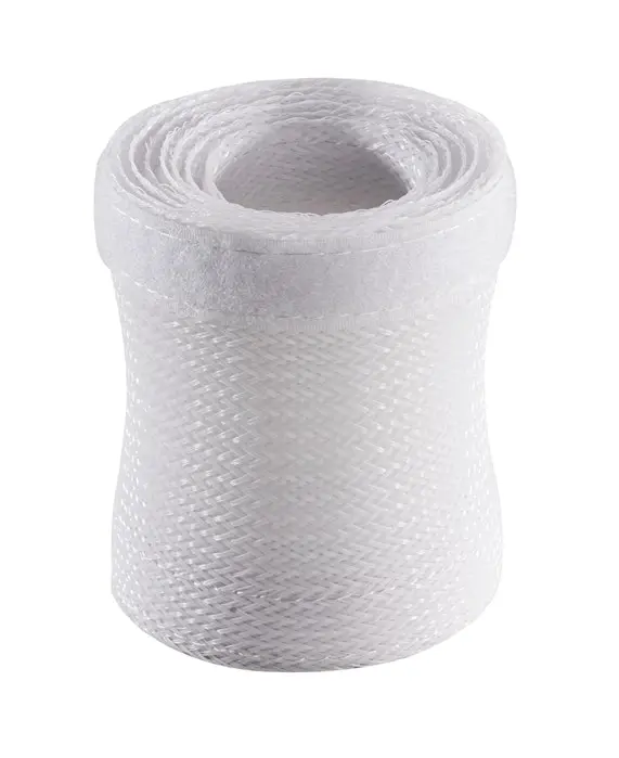 Brateck Flexible Cable Wrap With Hook And Loop Fastener -1000x135mm (39.4"x5.3") White