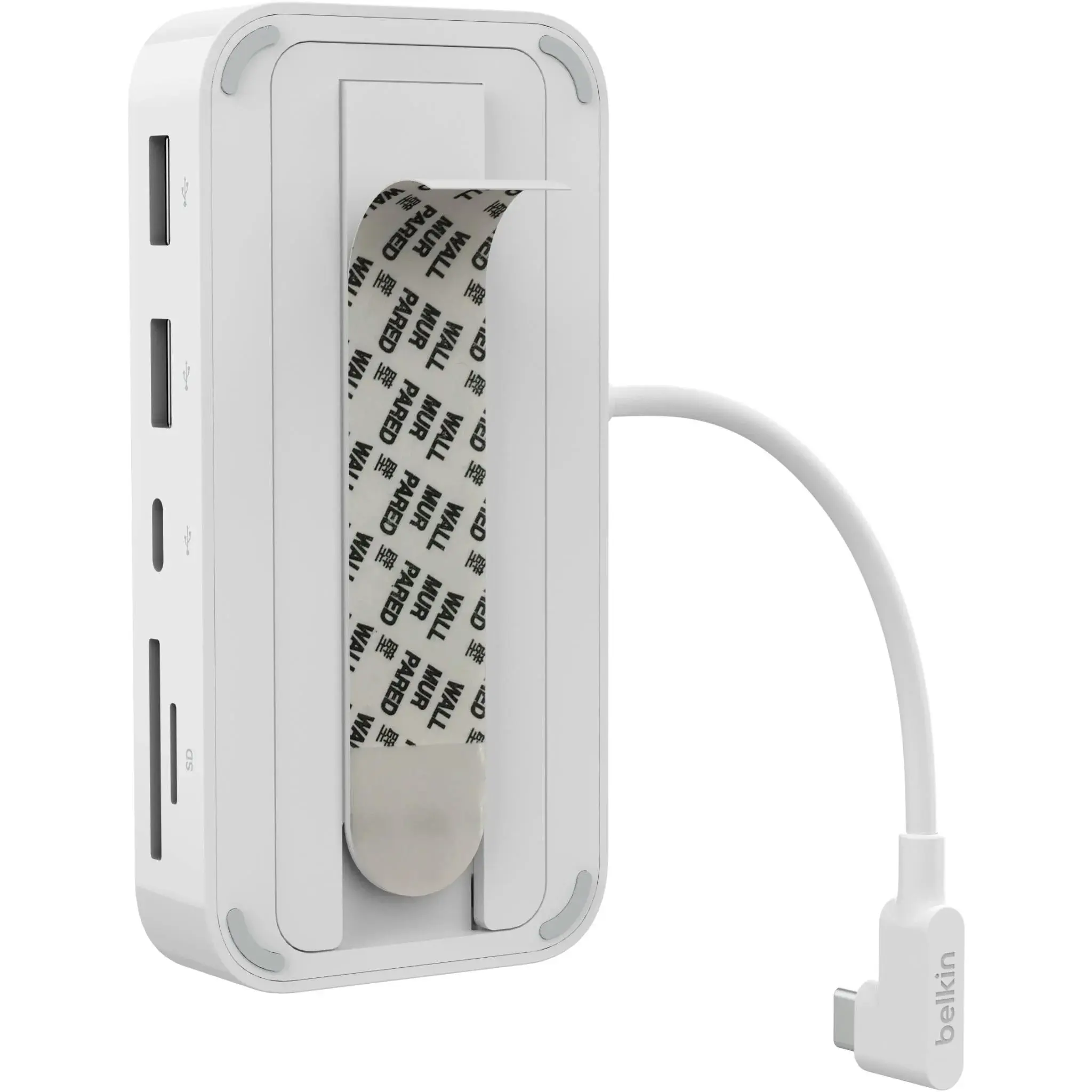 Belkin Connect Usb-c 6-in-1 Multiport Hub W/ Mount - White