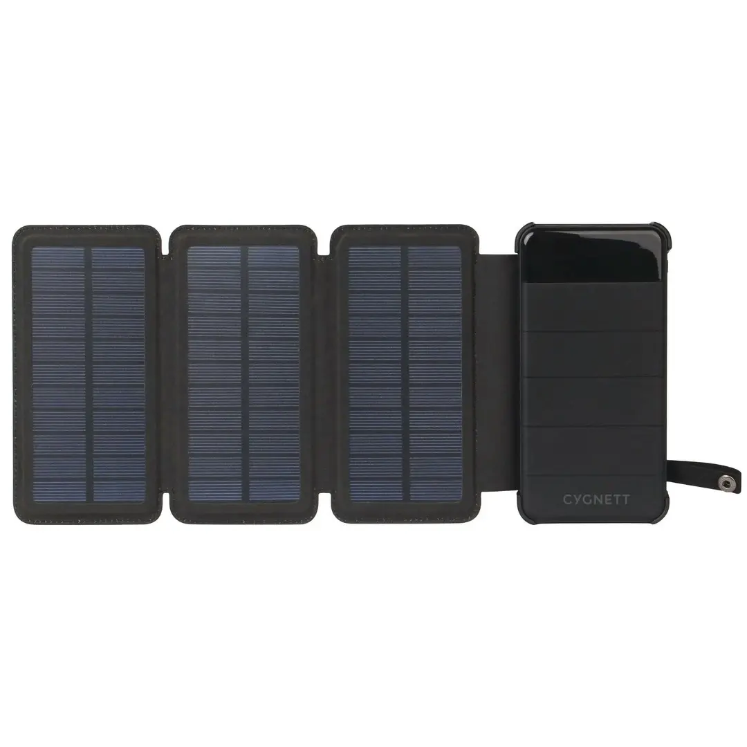 Cygnett Chargeup Explorer 8k Mah Power Bank + Solar Panels - Black