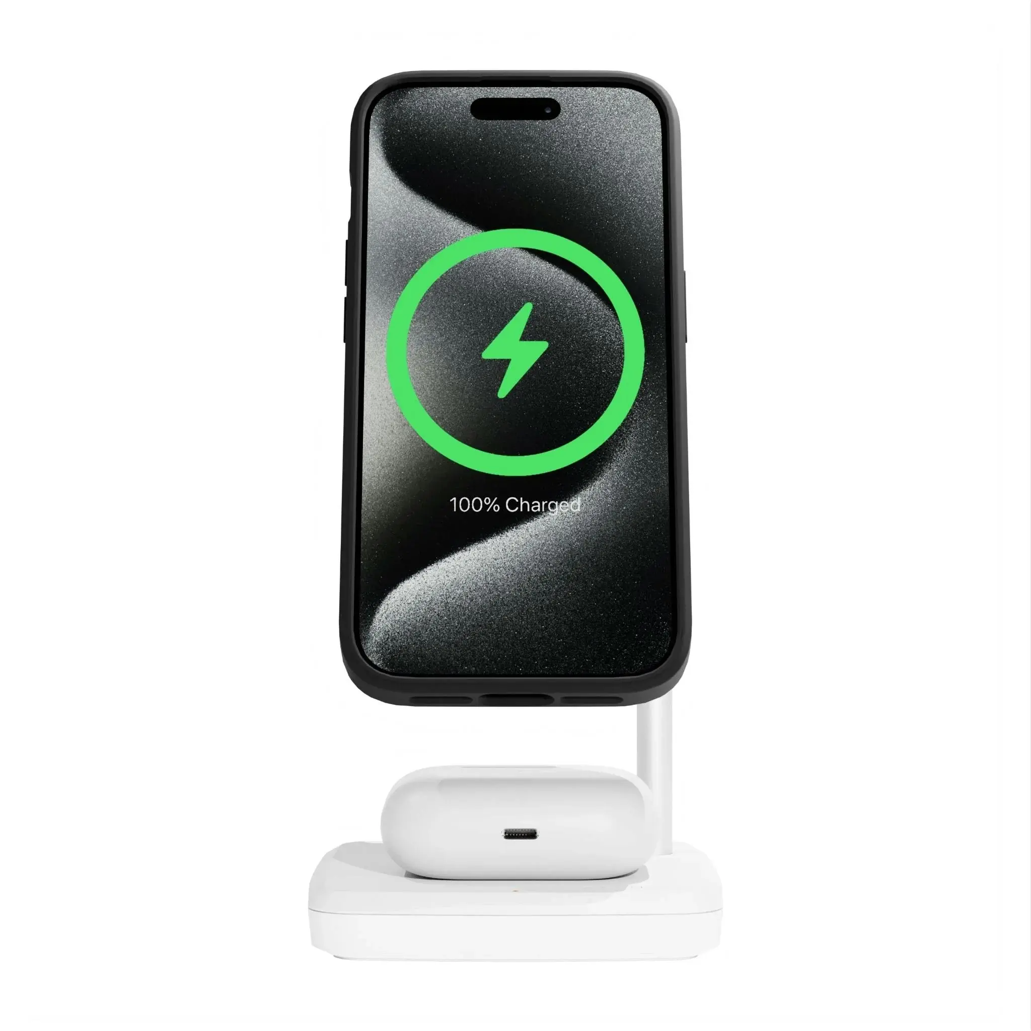 Cygnett Charge Base 2-in-1 Magnetic Wireless Charger - White