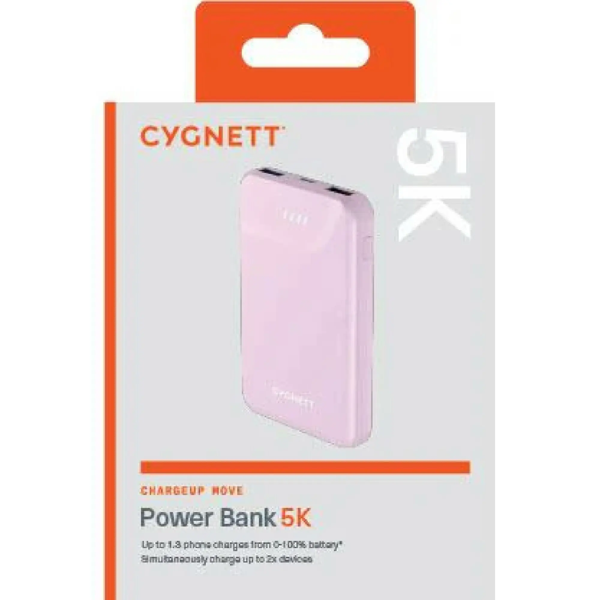 Cygnett Chargeup Move Gen2 5k Power Bank - Pink