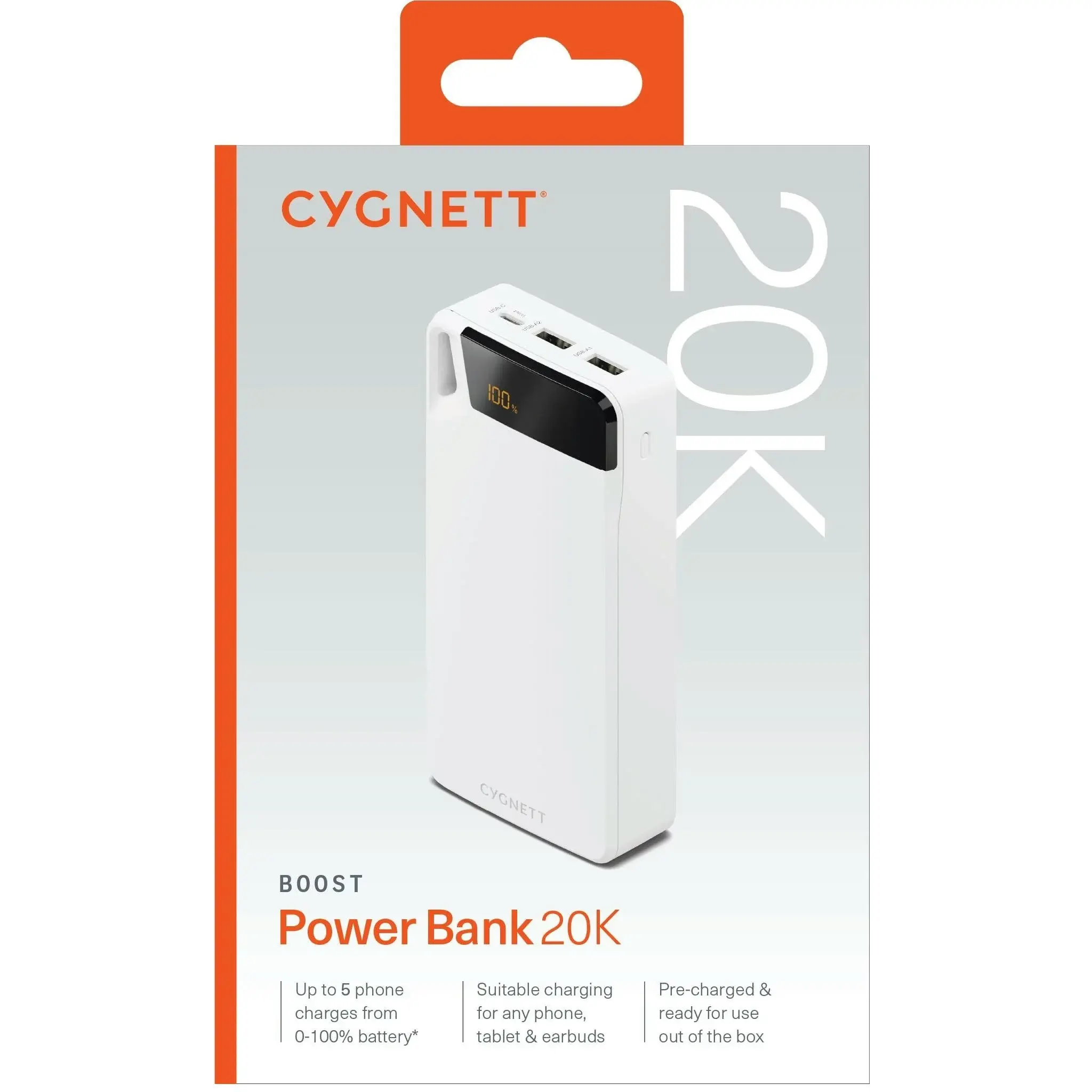 Cygnett Chargeup Boost 4 20000mah Power Bank - White