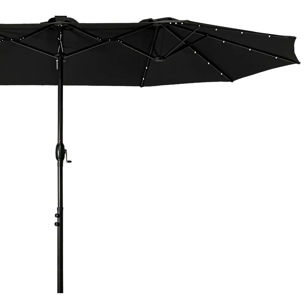 Groverdi 4.6M Double-Sided Patio Umbrella Outdoor Large Umbrella w/ Solar Lights