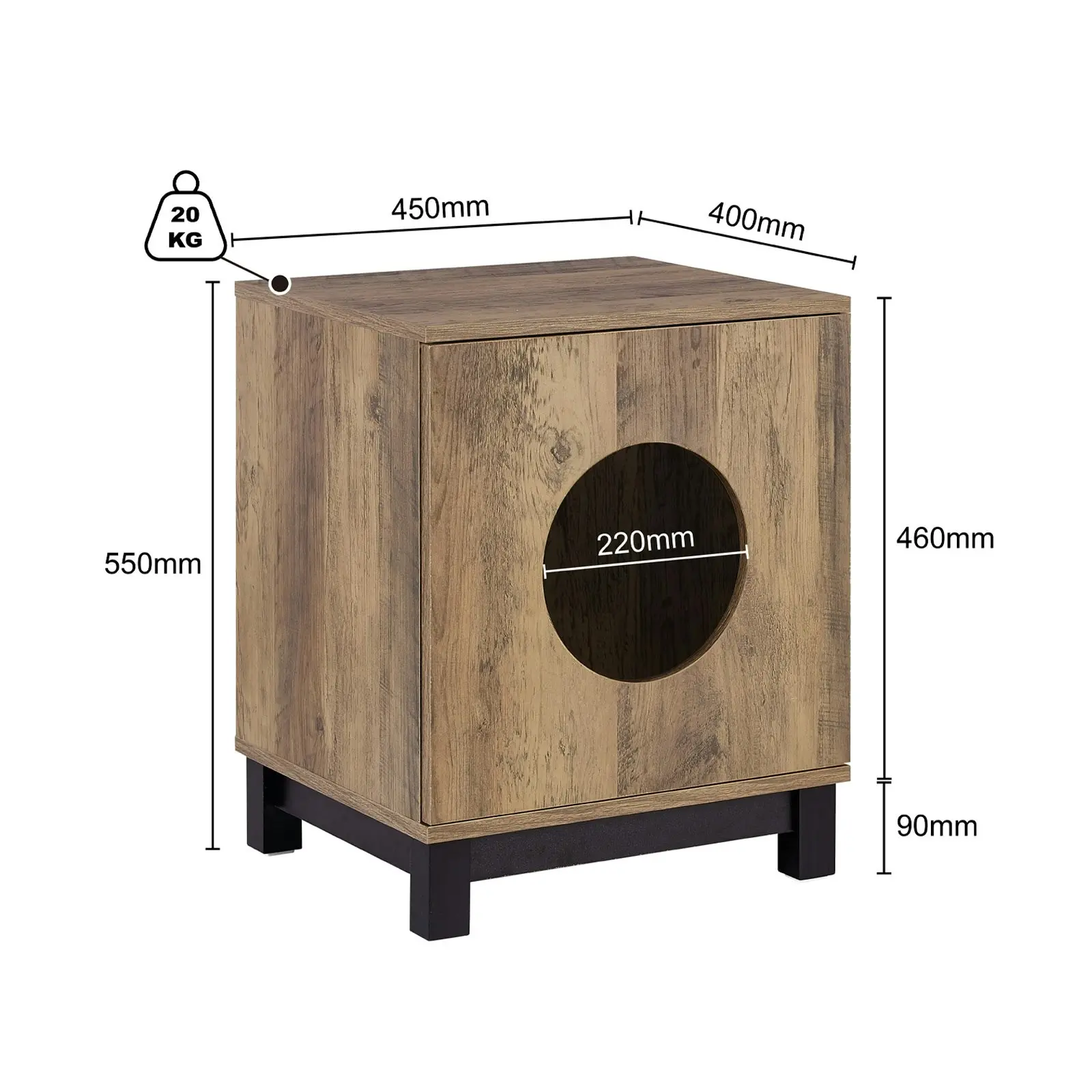 Bronx Pet House End Table | Stylish Bedside Table for You and Your Pet