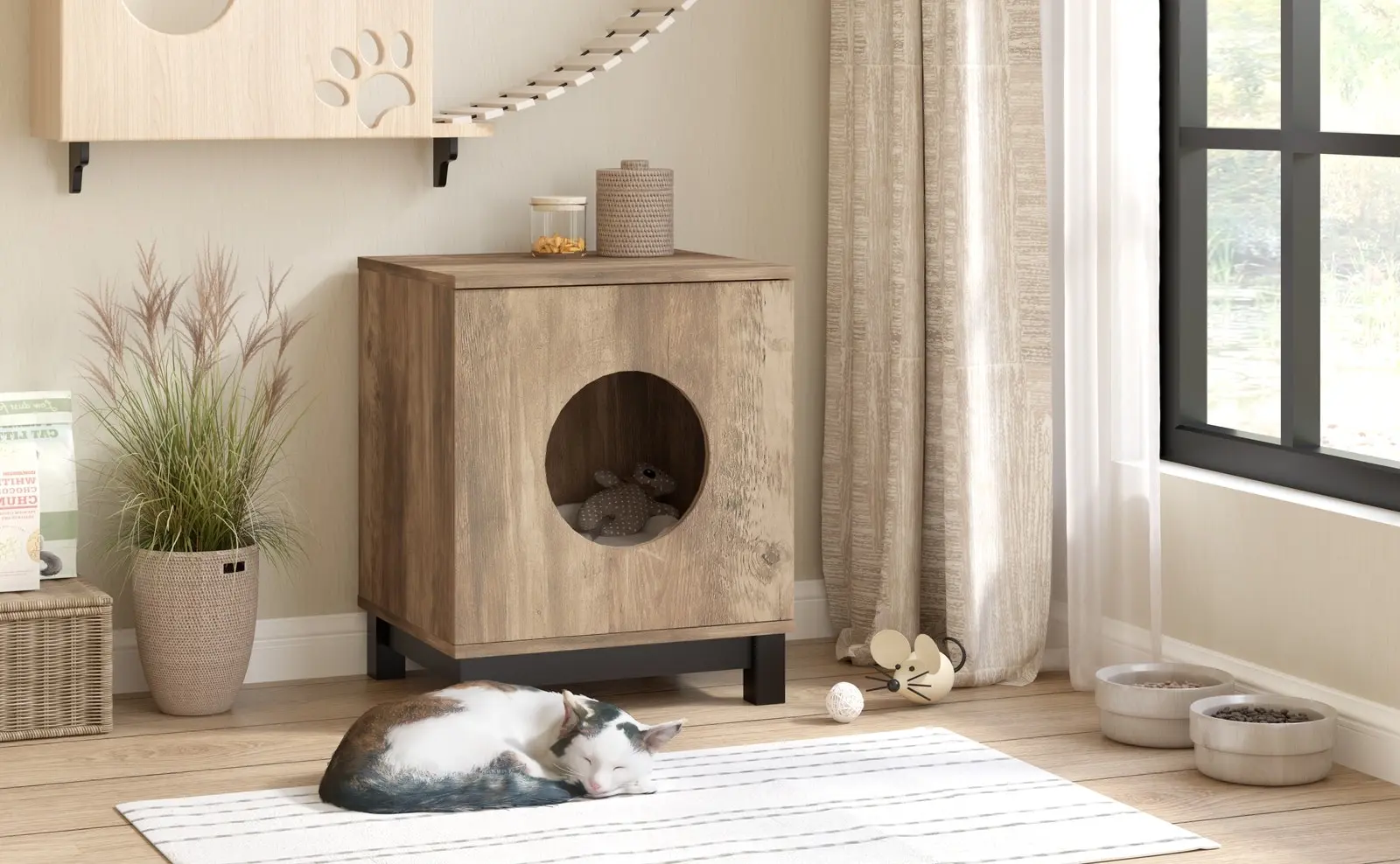 Bronx Pet House End Table | Stylish Bedside Table for You and Your Pet