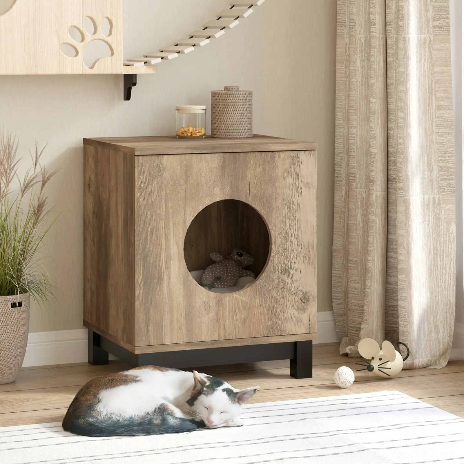 Bronx Pet House End Table | Stylish Bedside Table for You and Your Pet