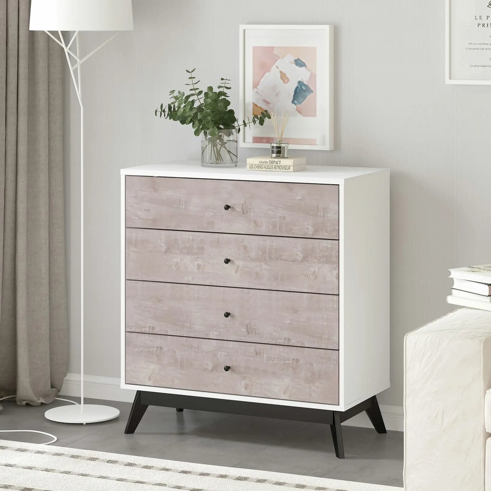 Bella 4 Chest of Drawers Dresser Tallboy | Elegant Storage Solution