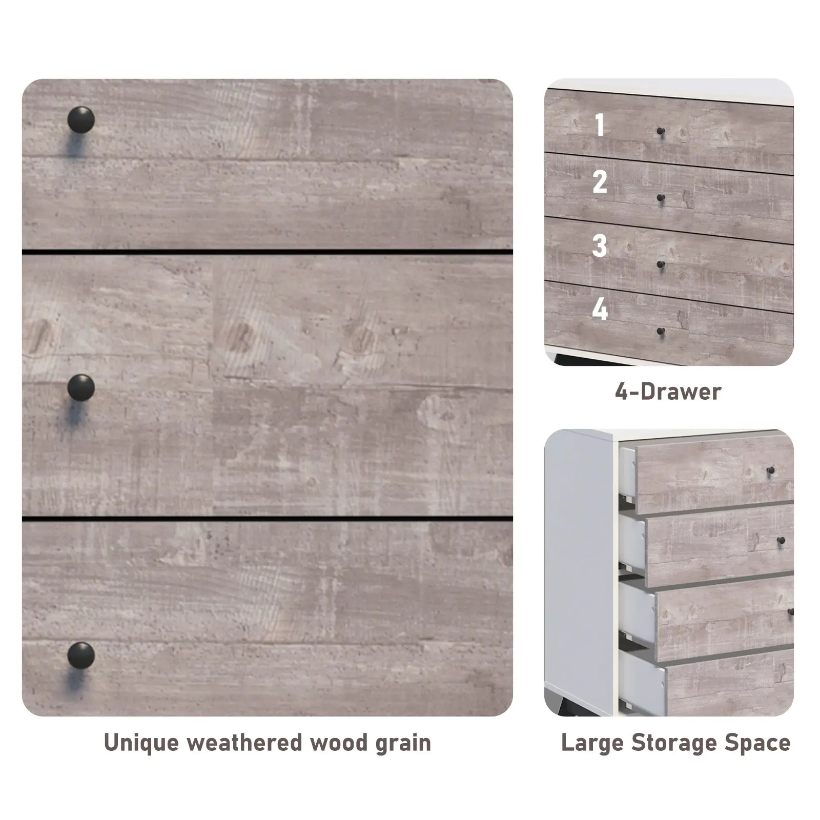 Bella 4 Drawer Chest of Drawers Tallboy | Elegant Storage Solution