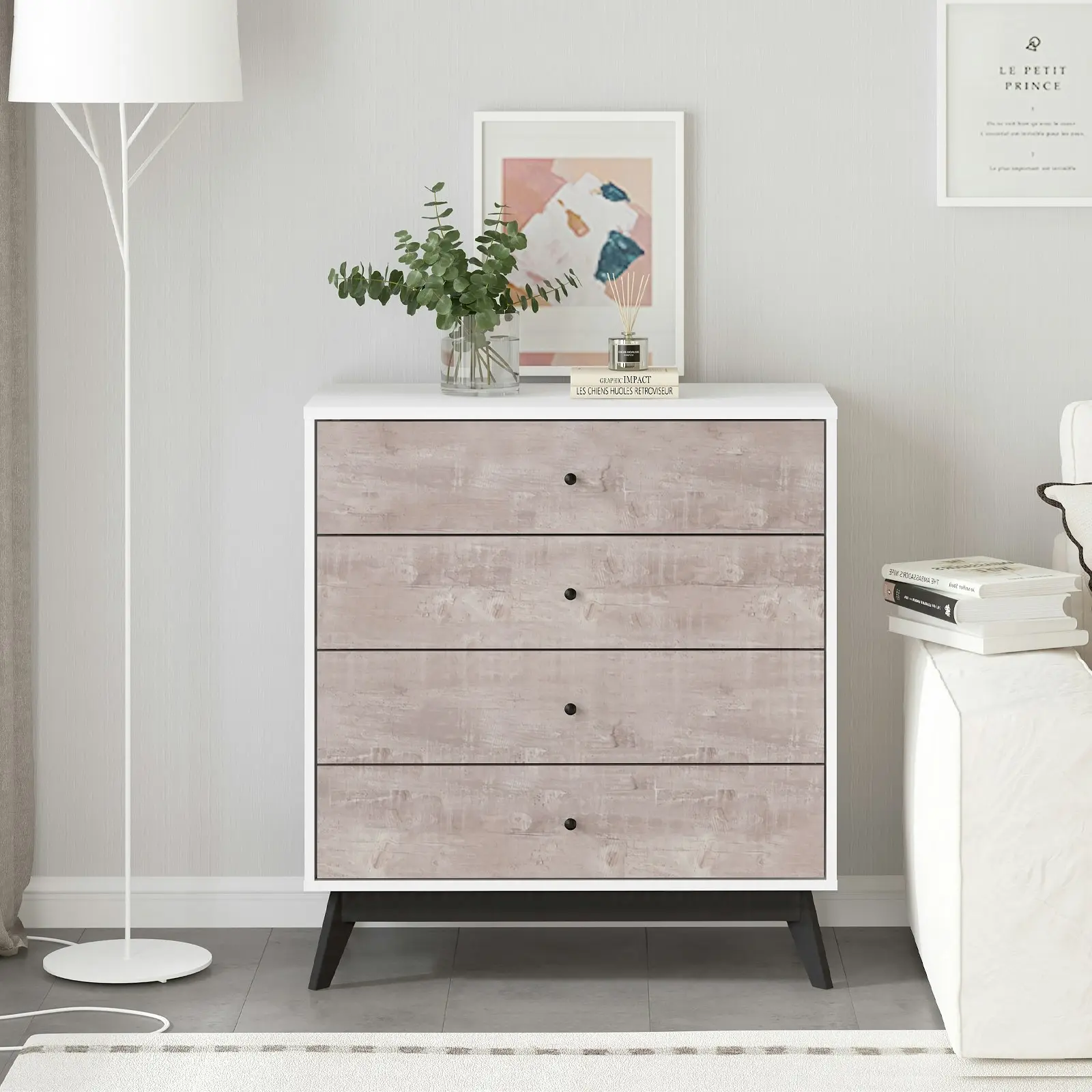 Bella 4 Drawer Chest of Drawers Tallboy | Elegant Storage Solution