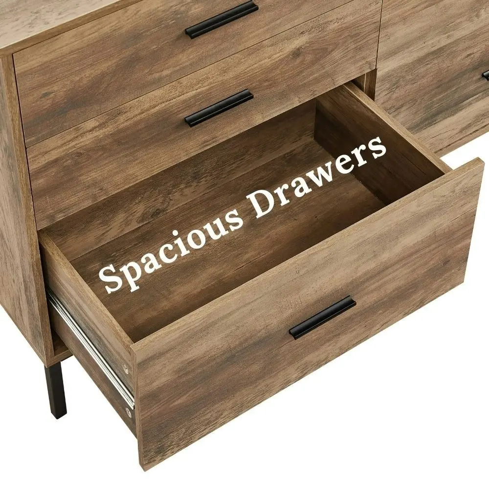 Bronx 6 Chest of Drawers Dresser Lowboy | Modern Storage Solution