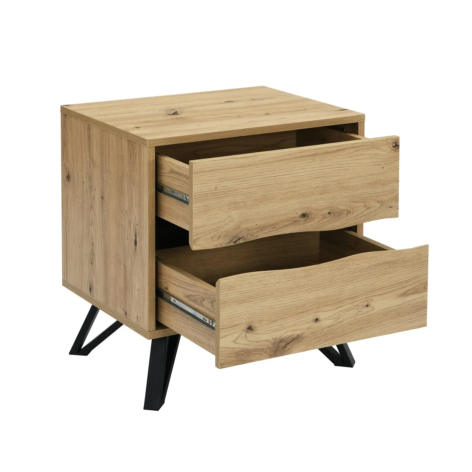 Grayson 2 Drawer Bedside Table for Stylish Bedroom Storage