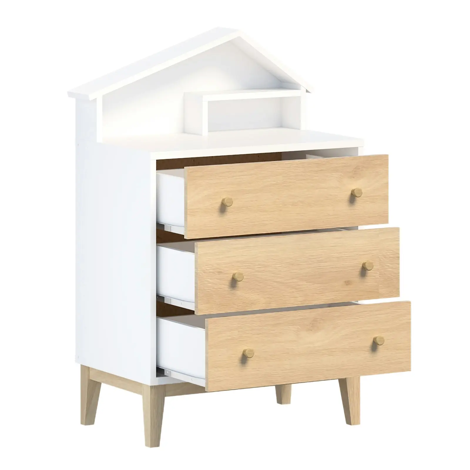 House Kid Chest of 3 Drawers and House Kid Display Bookshelf