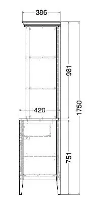 Coogee 2 Door 1 Drawer Display Cabinet with Storage Hutch | Stylish & Functional Storage Solution