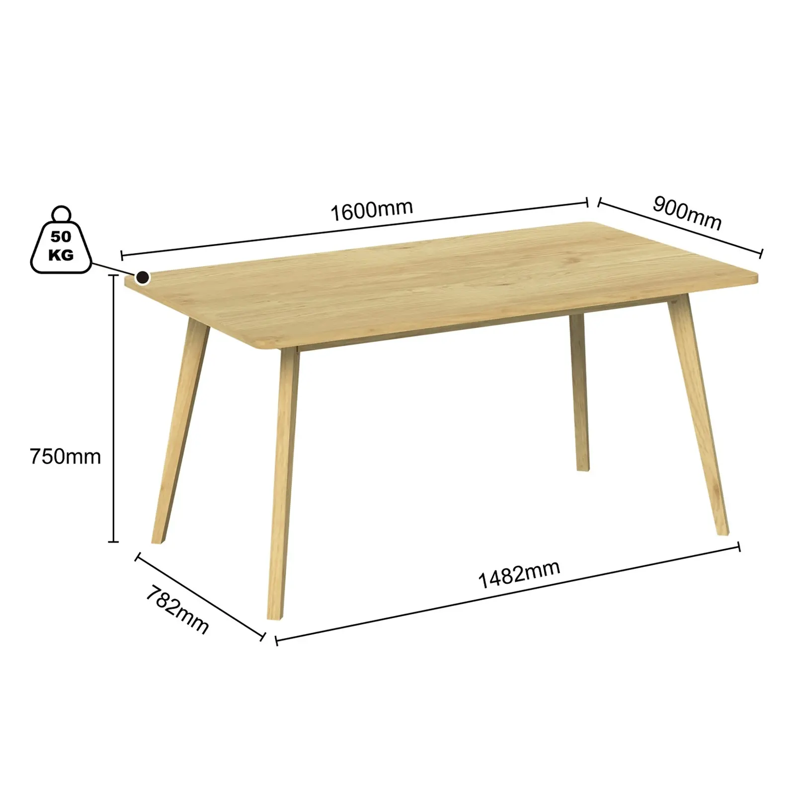 6 Seater Kitchen Dining Table | Modern Dining Table for Dining or Living Room