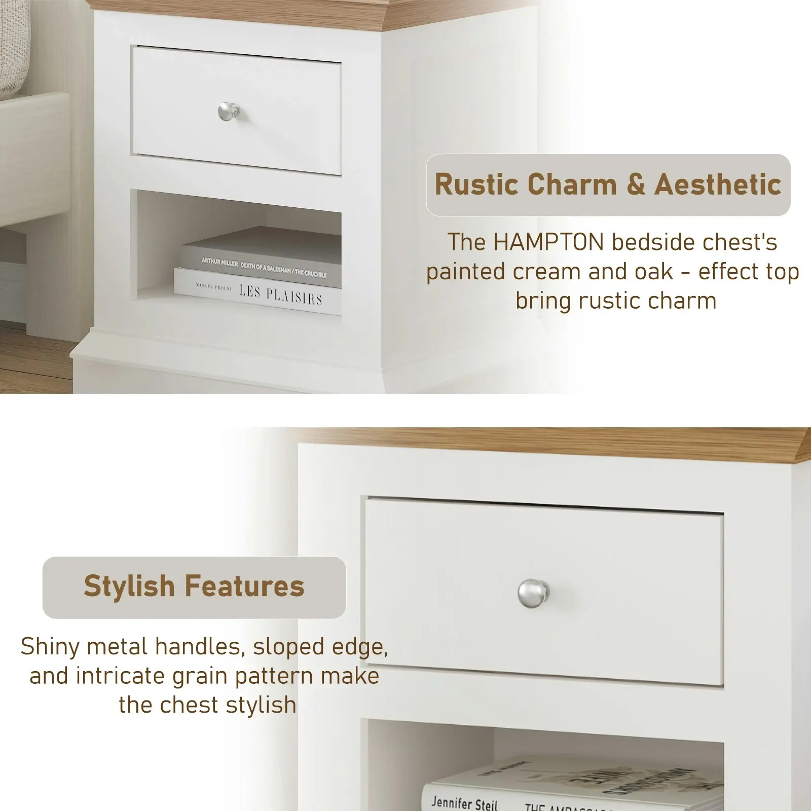 Hannah 1 Drawer Bedside Table | Stylish & Versatile Bedroom Storage