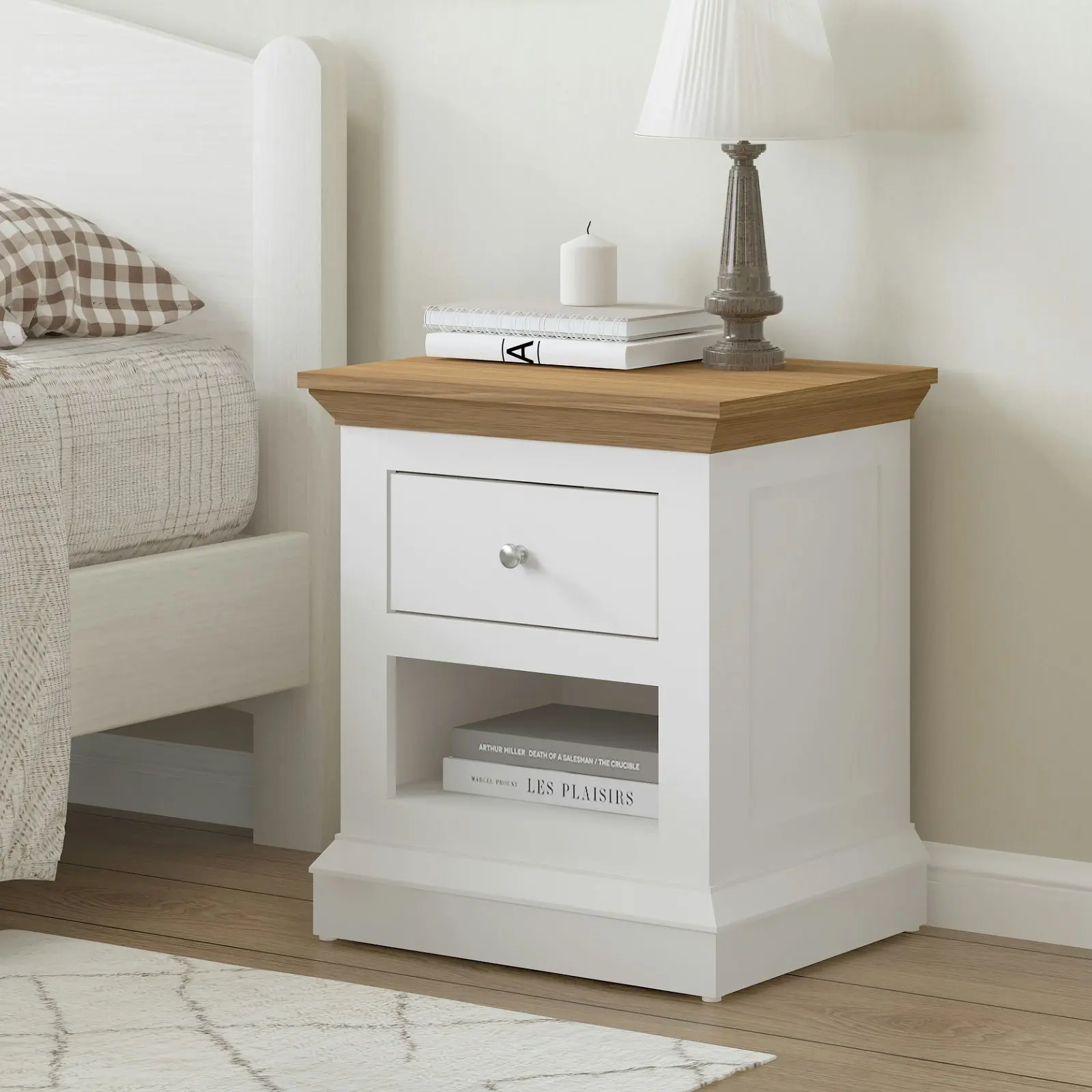 Hannah 1 Drawer Bedside Table | Stylish & Versatile Bedroom Storage