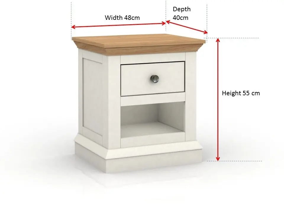 Hannah 1 Drawer Bedside Table | Stylish & Versatile Bedroom Storage