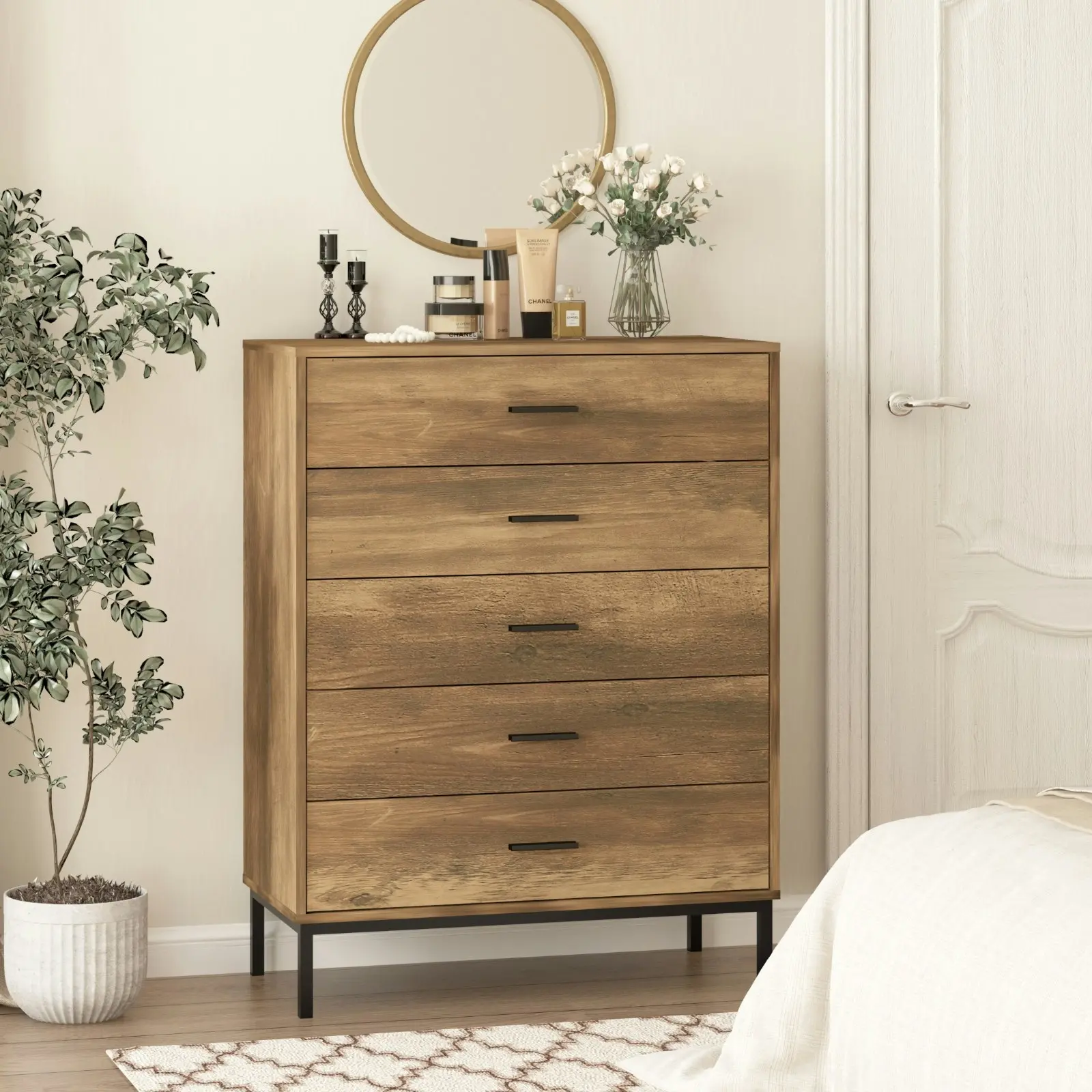 Bronx 5 Chest of Drawers Tallboys & Dressers