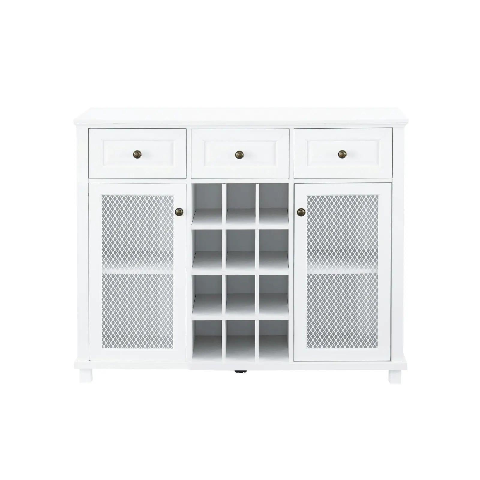 Modern Farmhouse Sideboard Wine Cabinet White | Stylish & Functional Wine Storage