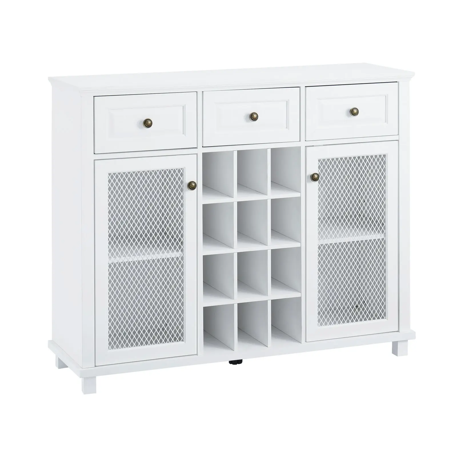 Modern Farmhouse Sideboard Wine Cabinet White | Stylish & Functional Wine Storage