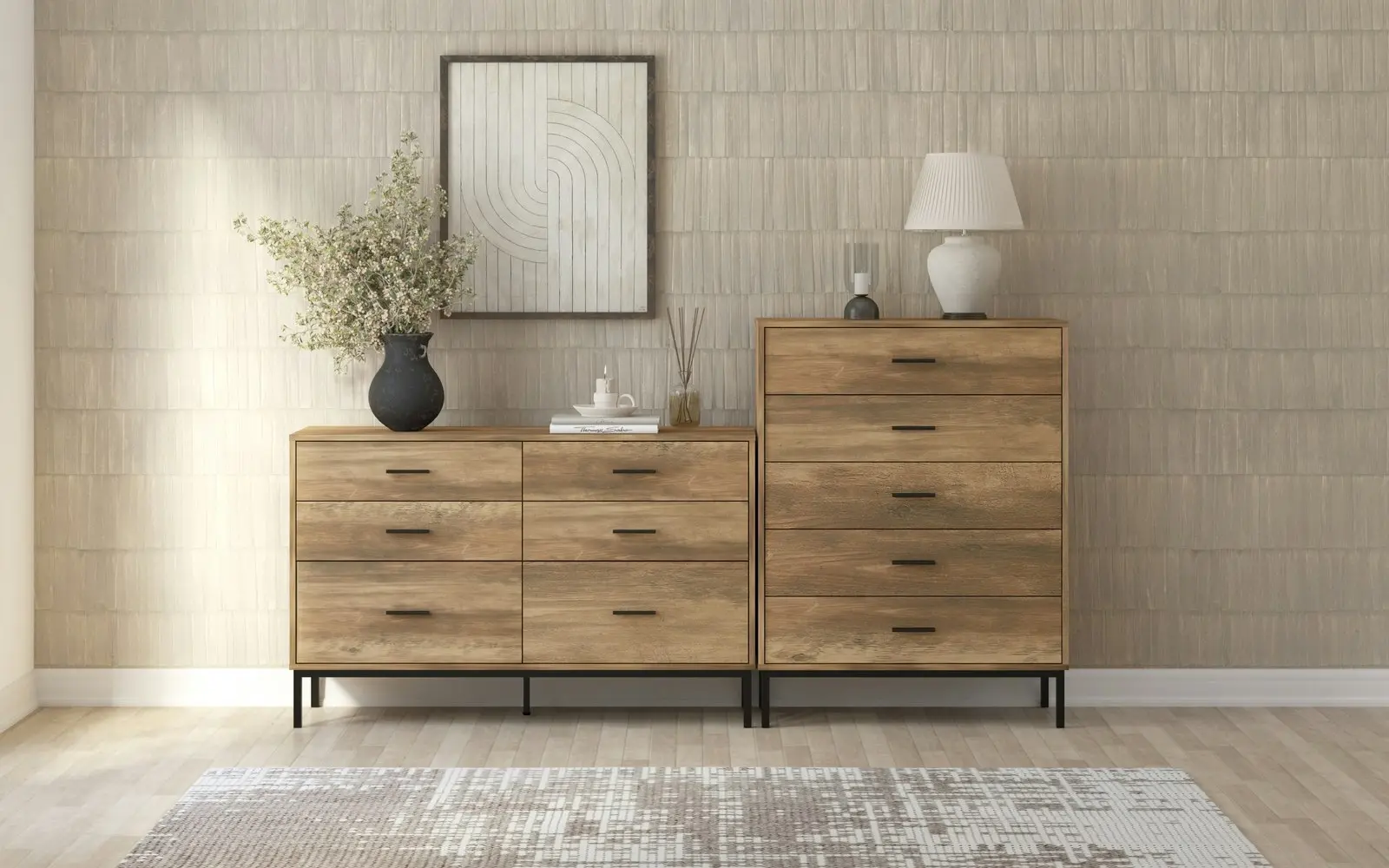 Bronx 5 Drawer & 6 Drawer Chest of Drawers Bundle Dresser | Modern Storage for Your Home