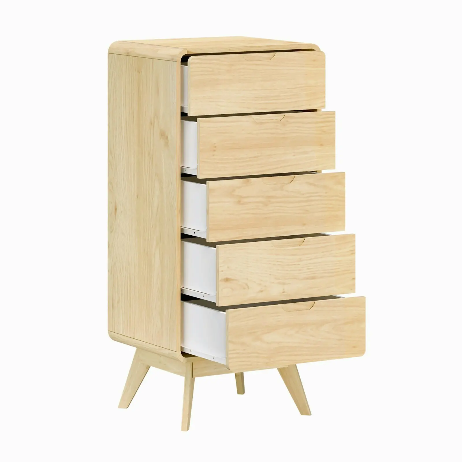 Oslo 5 Drawer Narrow Chest of Drawers | Stylish Vertical Storage Solution for Bedrooms