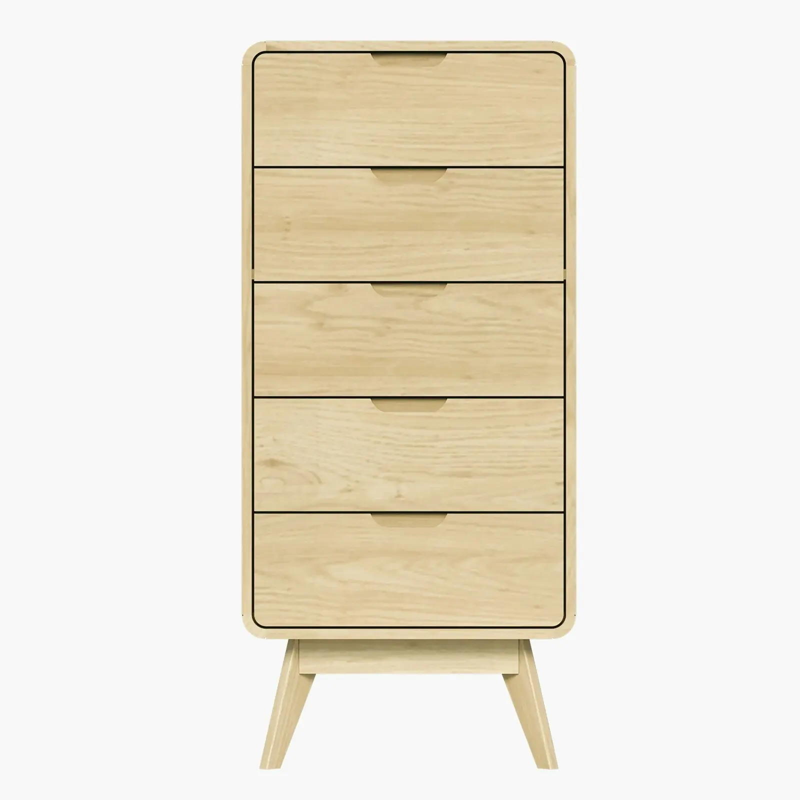 Oslo 5 Drawer Narrow Chest of Drawers | Stylish Vertical Storage Solution for Bedrooms