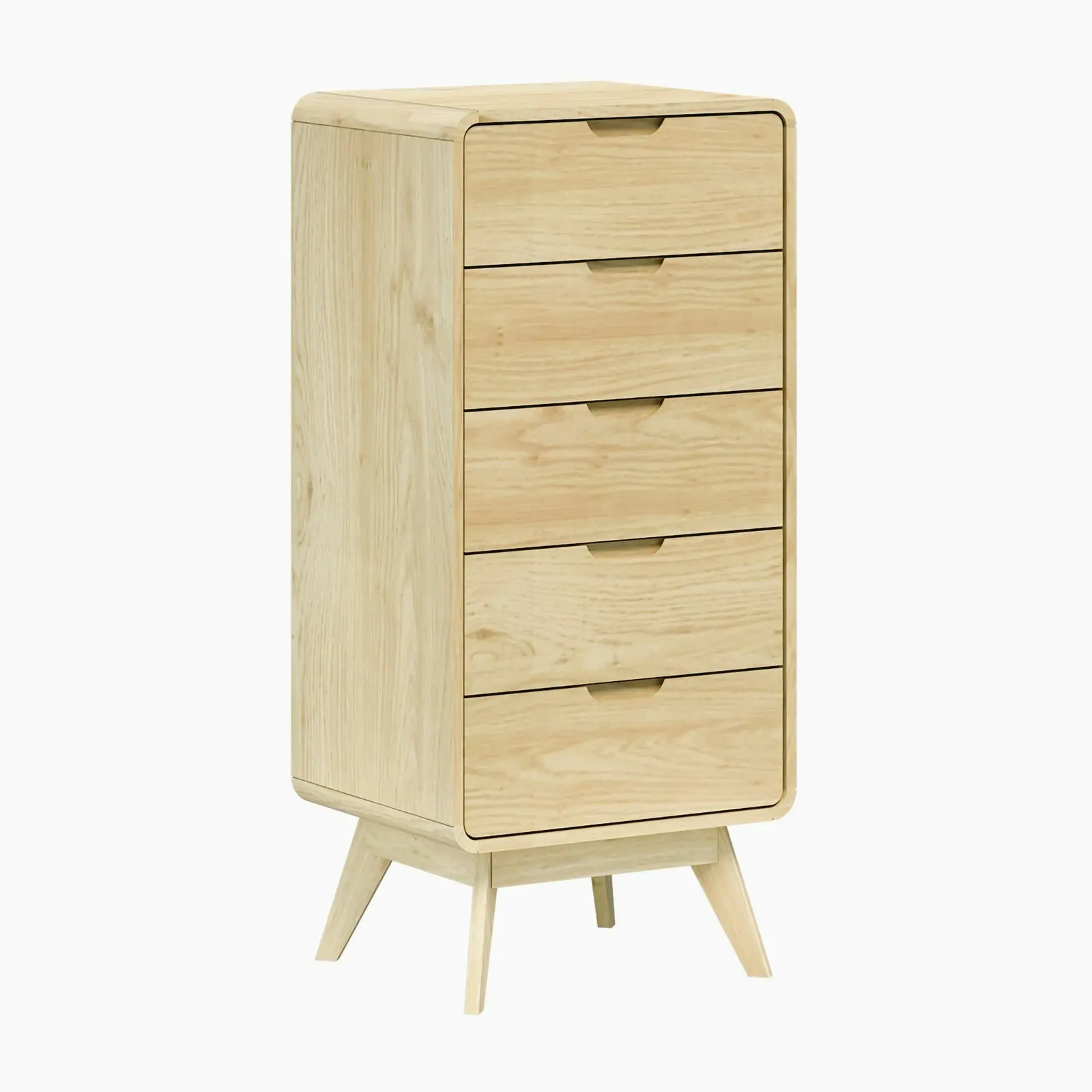 Oslo 5 Drawer Narrow Chest of Drawers | Stylish Vertical Storage Solution for Bedrooms