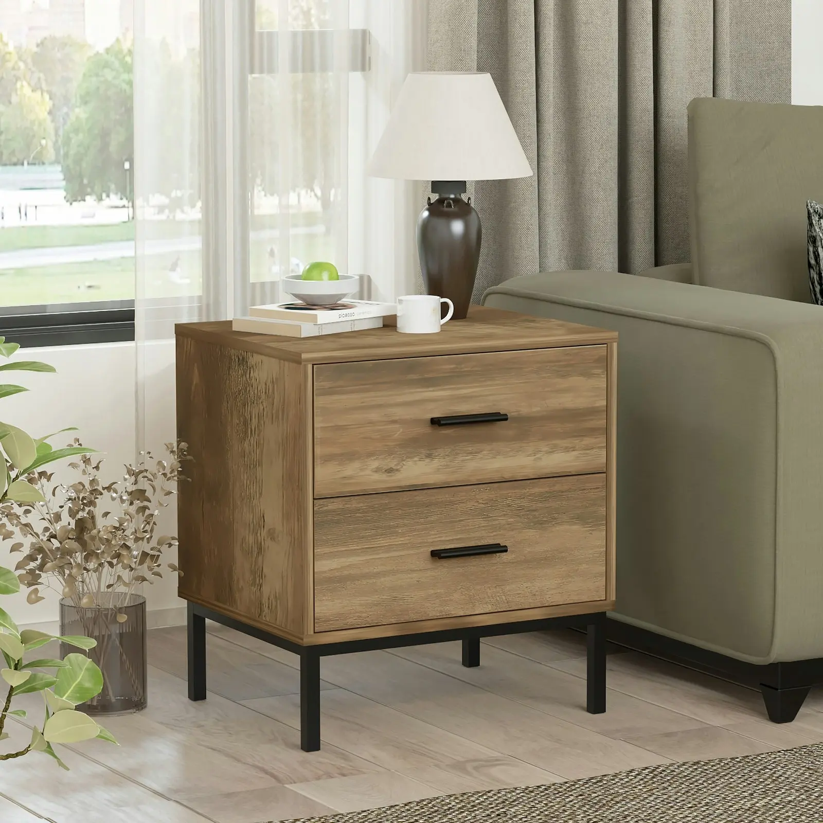 Bronx Bedside Tables with Dresser - Set of 2 Stylish & Functional Units for Bedroom Storage